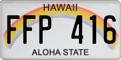 HI license plate FFP416