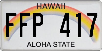 HI license plate FFP417