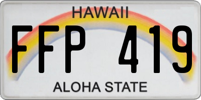 HI license plate FFP419