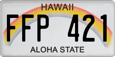 HI license plate FFP421