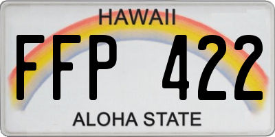 HI license plate FFP422