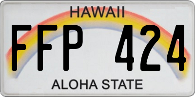 HI license plate FFP424
