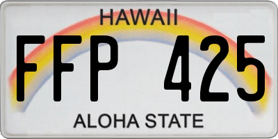 HI license plate FFP425