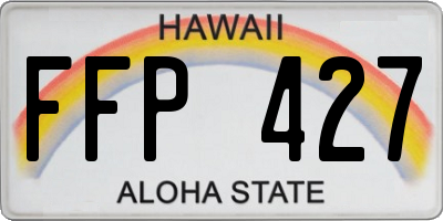 HI license plate FFP427