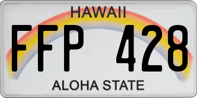 HI license plate FFP428