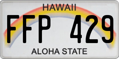 HI license plate FFP429