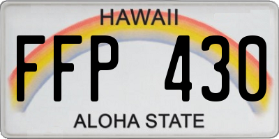 HI license plate FFP430