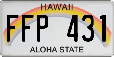 HI license plate FFP431