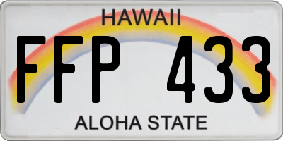 HI license plate FFP433