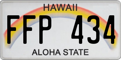 HI license plate FFP434