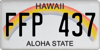 HI license plate FFP437