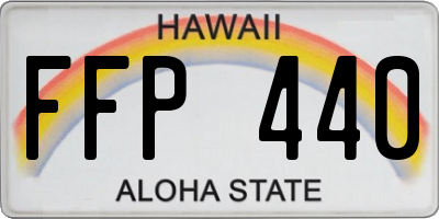 HI license plate FFP440