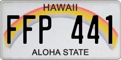 HI license plate FFP441