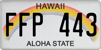 HI license plate FFP443