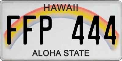 HI license plate FFP444