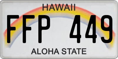 HI license plate FFP449