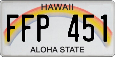 HI license plate FFP451