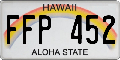 HI license plate FFP452