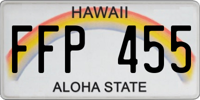 HI license plate FFP455