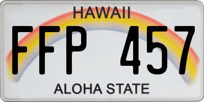HI license plate FFP457