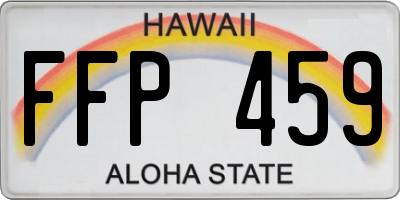 HI license plate FFP459