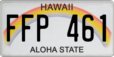 HI license plate FFP461