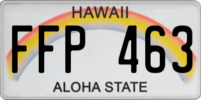 HI license plate FFP463