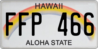 HI license plate FFP466