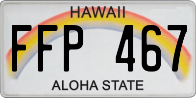 HI license plate FFP467