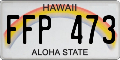 HI license plate FFP473