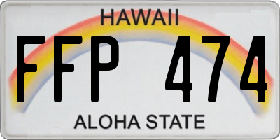 HI license plate FFP474