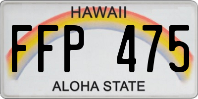 HI license plate FFP475