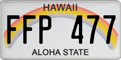 HI license plate FFP477
