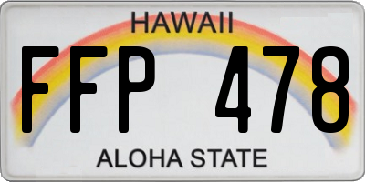 HI license plate FFP478