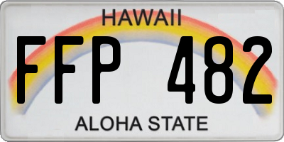 HI license plate FFP482
