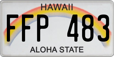 HI license plate FFP483