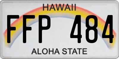 HI license plate FFP484