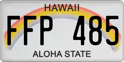 HI license plate FFP485