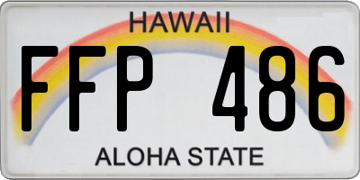 HI license plate FFP486