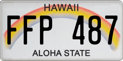 HI license plate FFP487