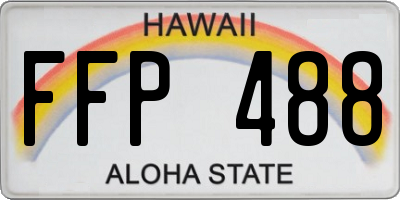 HI license plate FFP488