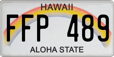 HI license plate FFP489