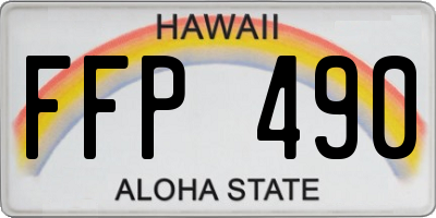HI license plate FFP490