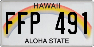 HI license plate FFP491