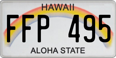HI license plate FFP495