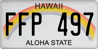 HI license plate FFP497