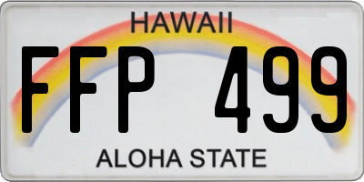 HI license plate FFP499