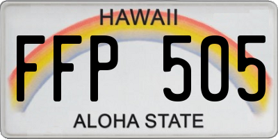 HI license plate FFP505