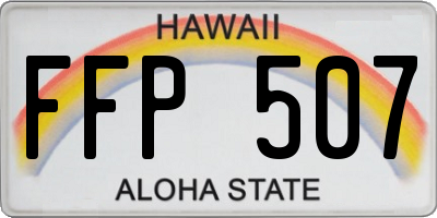 HI license plate FFP507