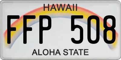 HI license plate FFP508